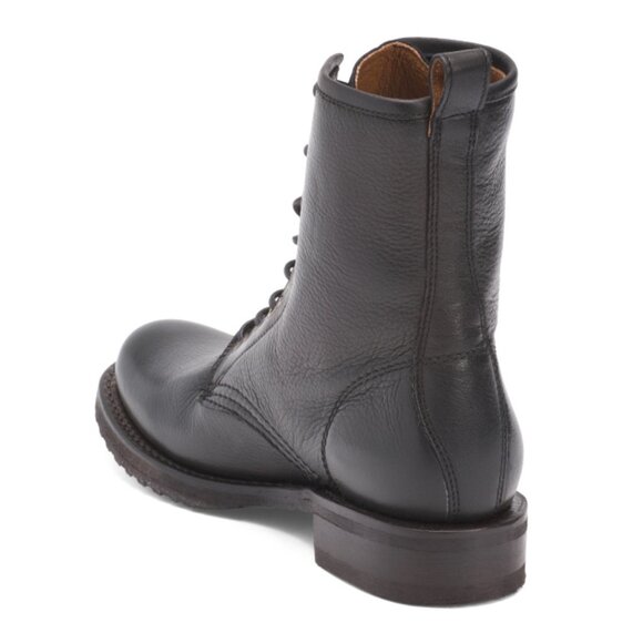 FRYE Black Made In Mexico Leather Veronica Combat Boots - Picture 2 of 2